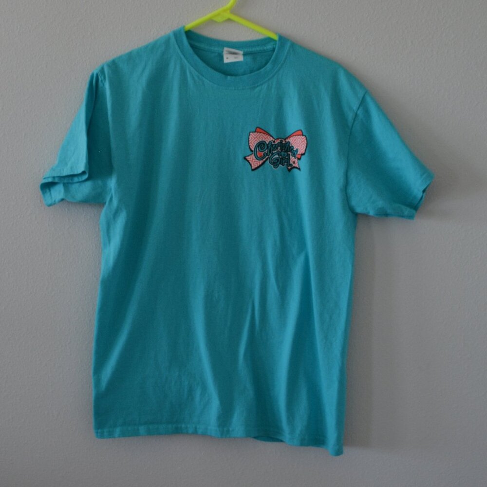 Cherished Girl Teal and Pink T-Shirt